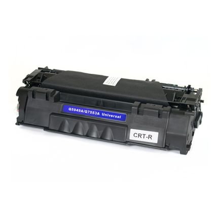 Тонер касета универсална Black HP no. 49A Q5949A 53A Q7553A CRG-715 CRG-708 Съвместим консуматив, стандартен капацитет 3 500 стр.